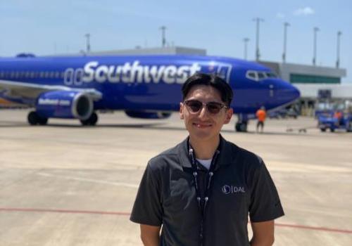 Rolando Castillo at Love Field While Interning at the Dallas Dept. of Aviation