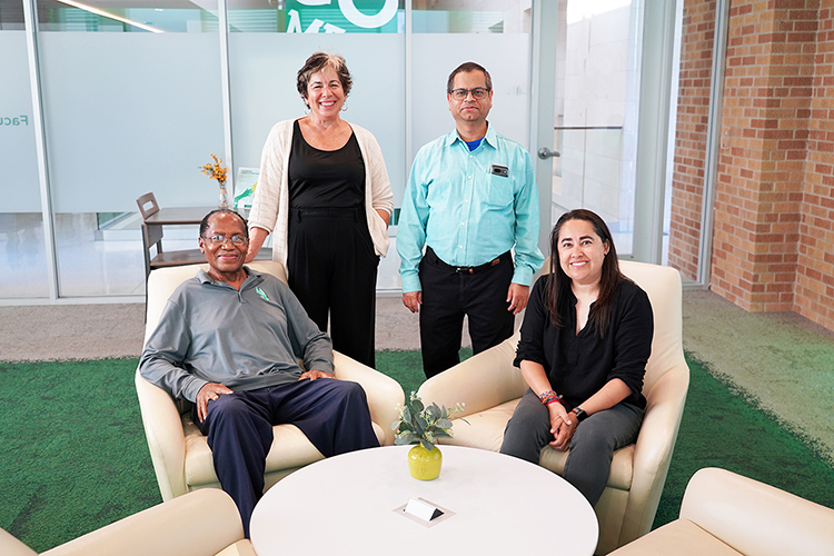 Photo of UNT College of Health and Public Service professors working on research project on community living for adults with autism