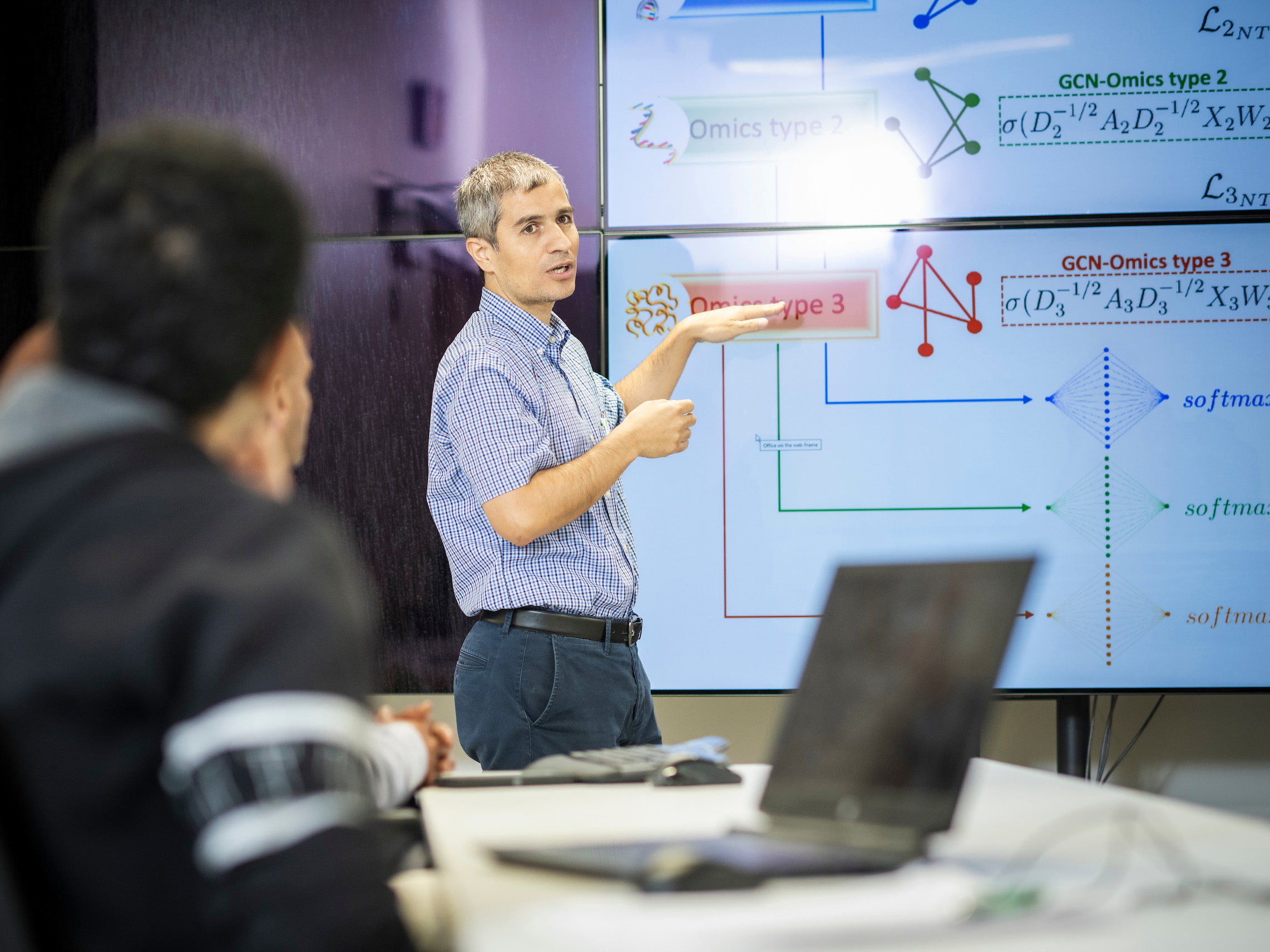 UNT's Dr. Serdar Bozdag explaining formulae