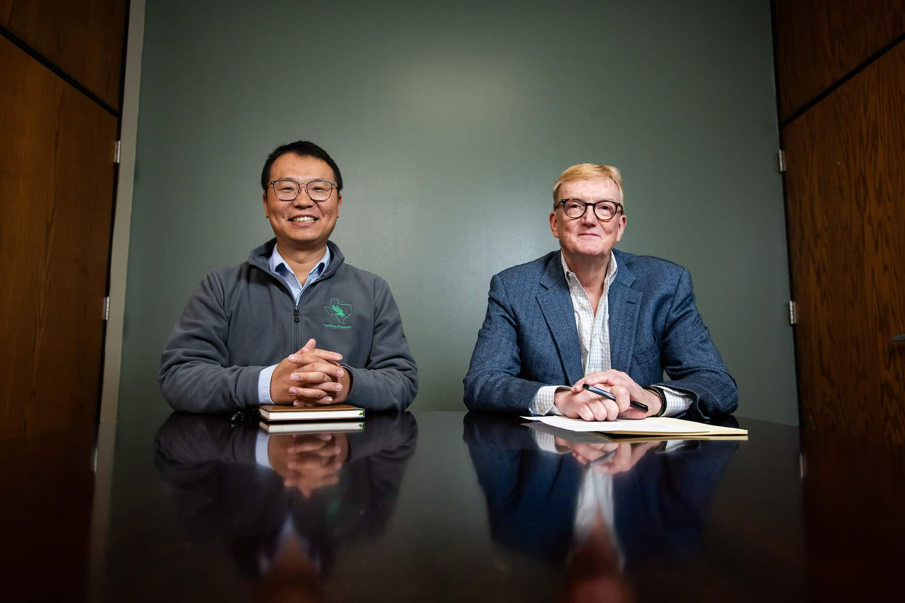 UNT's Dr. Yang Zhou and Dr. Michael Carroll