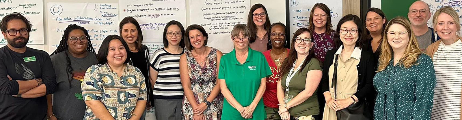 UNT Social Work faculty and staff close-up 