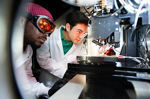 Students work on semiconductor-related research at UNT's Discovery Park