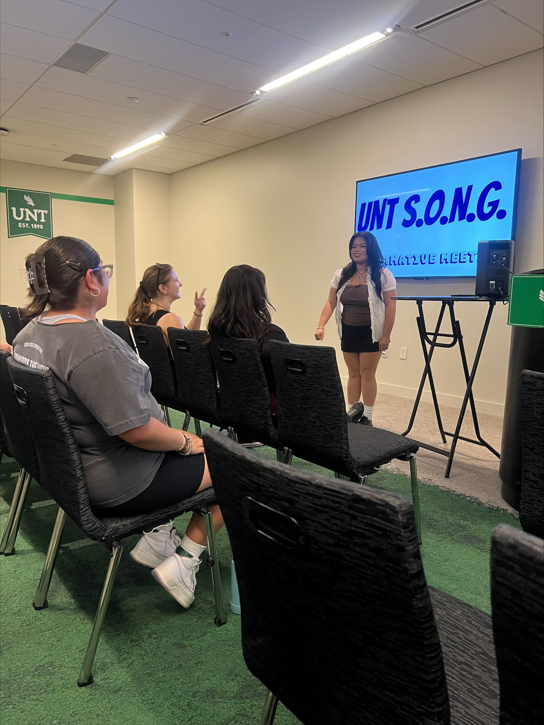 Students at UNT's S.O.N.G.'s informative meeting