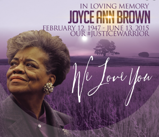 A Facebook Post in Memory of Joyce Ann Brown 