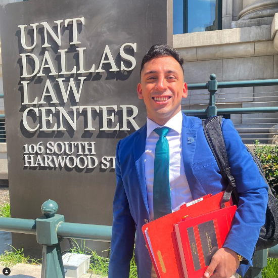 Noe Mendoza During His First Year as a Student at UNT Dallas College of Law 