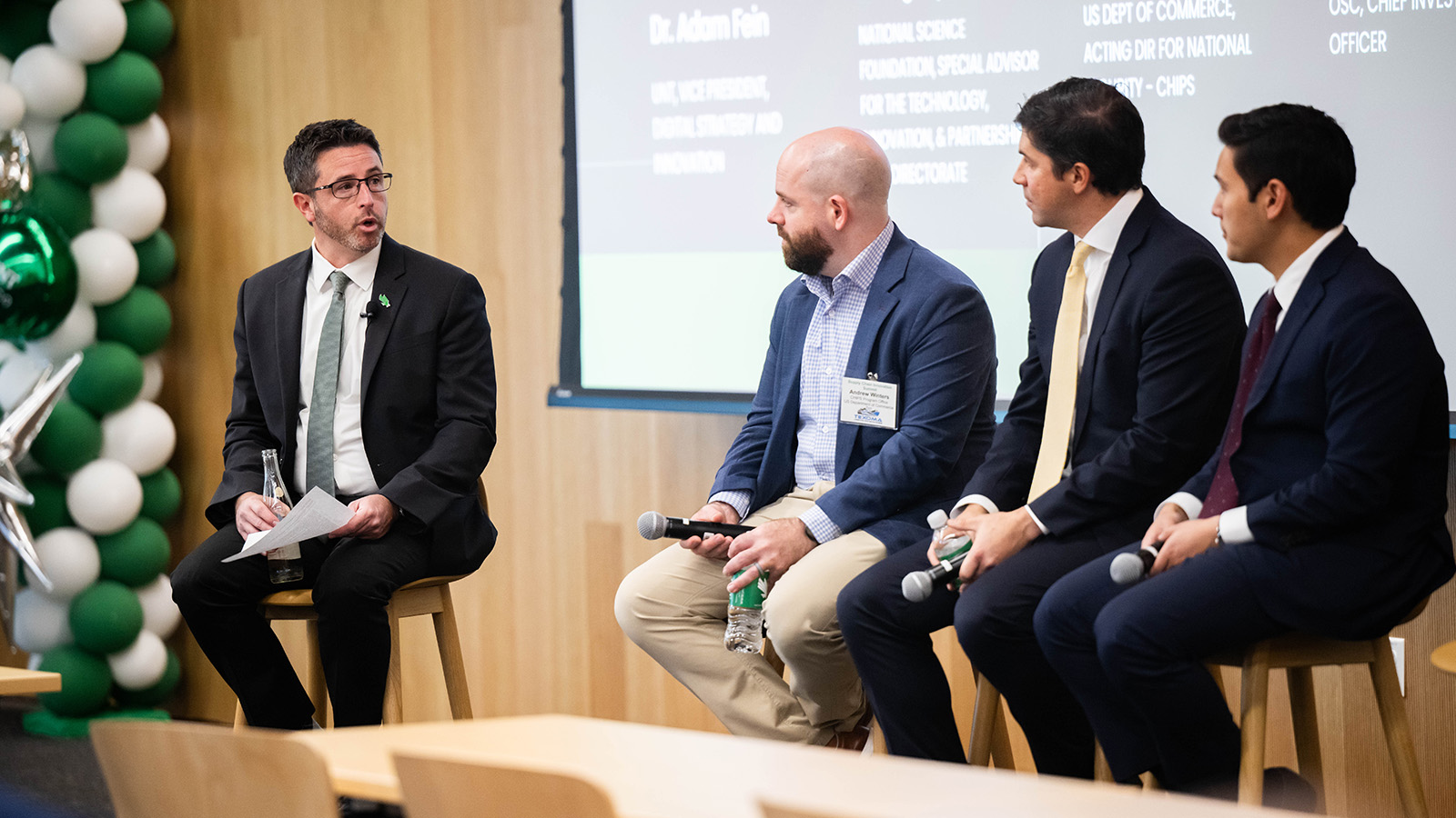 UNT’s Adam Fein moderates an NSF Supply Chain Innovation and National Security Summit panel