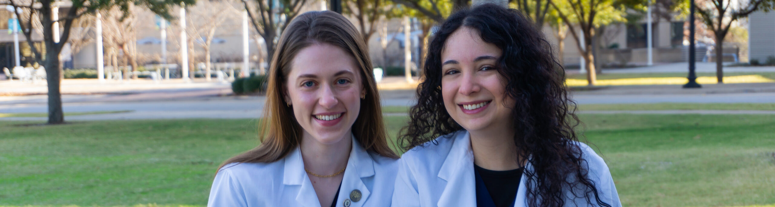 UNTHSC TCOM’s Maddie Stevens and Rebecca Zapata (top banner)